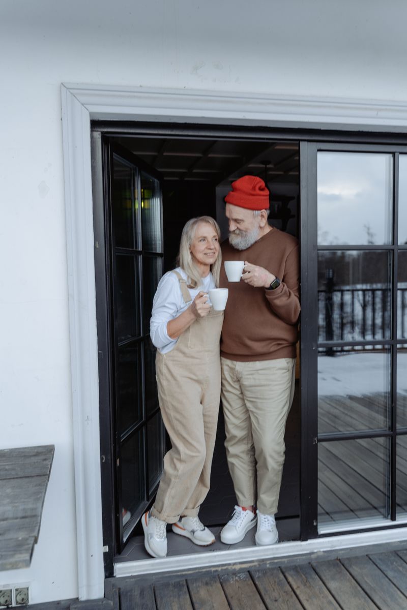 Retired couple at home